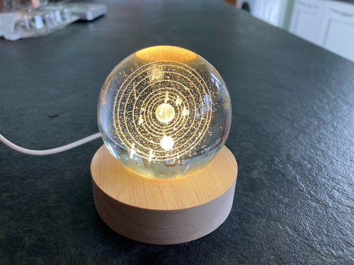 Crystal ball night light - crystal,