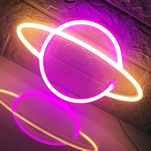 Planet neon sign usb battery - -, usb/battery