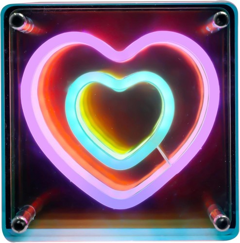 Neon heart glow - heart, light