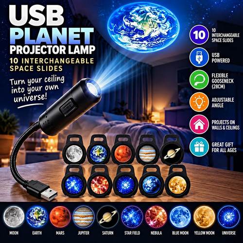 Led usb planet projector - led, lamp